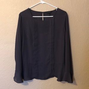 Banana Republic sheer navy/mauve top size L